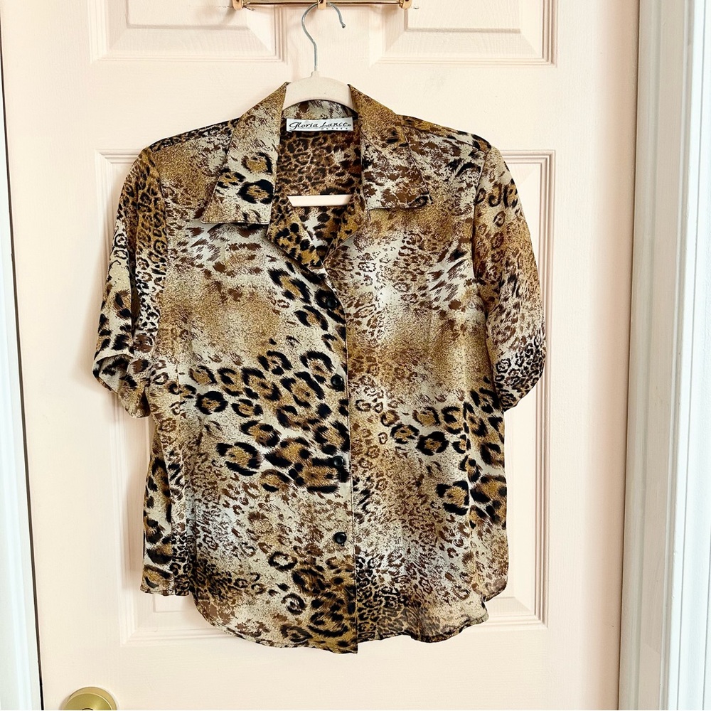 Animal print Gloria lance button up